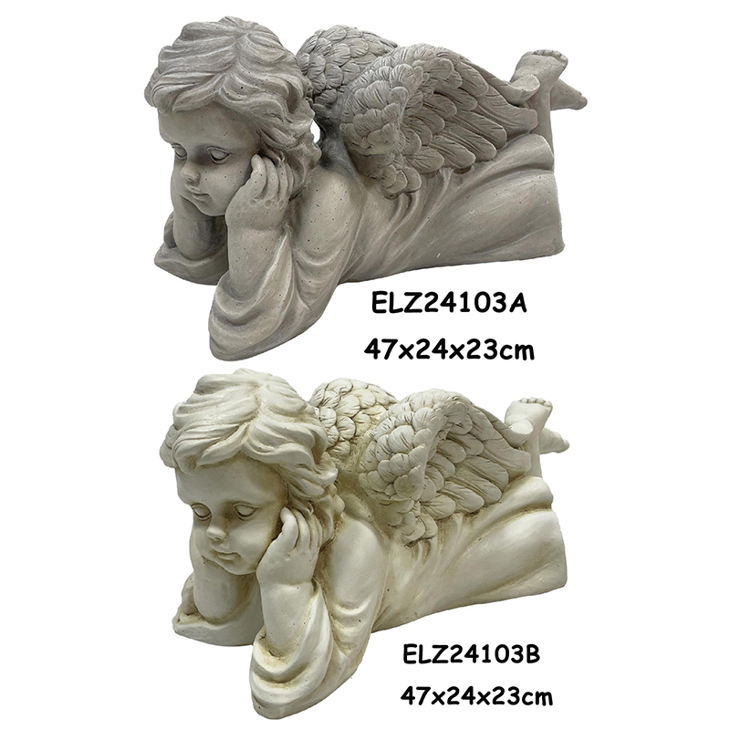 Cherubic Charm Angelic Figurines Home Decor Patung Malaikat Hiasan Taman (5)