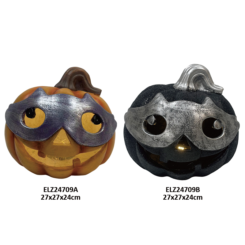 Handgemaakte Fiber Clay Halloween-decoraties Spooky Pumpkin Jack-O-Lantern Holiday Decor (4)