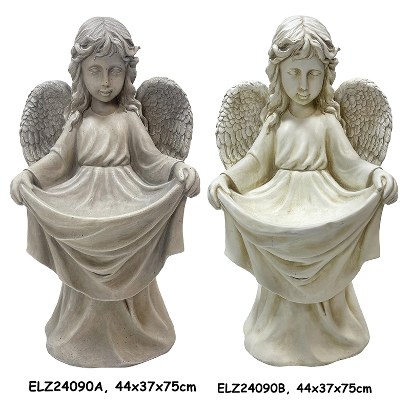 Estatuas de ángel de bienvenida con energía solar para decoración interior al aire libre del jardín del patio trasero (1)