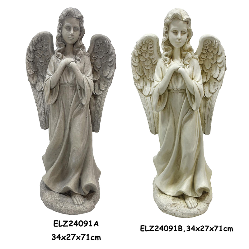 Statue di angeli di benvenuto ad energia solare per la decorazione di interni ed esterni del giardino sul retro (4)