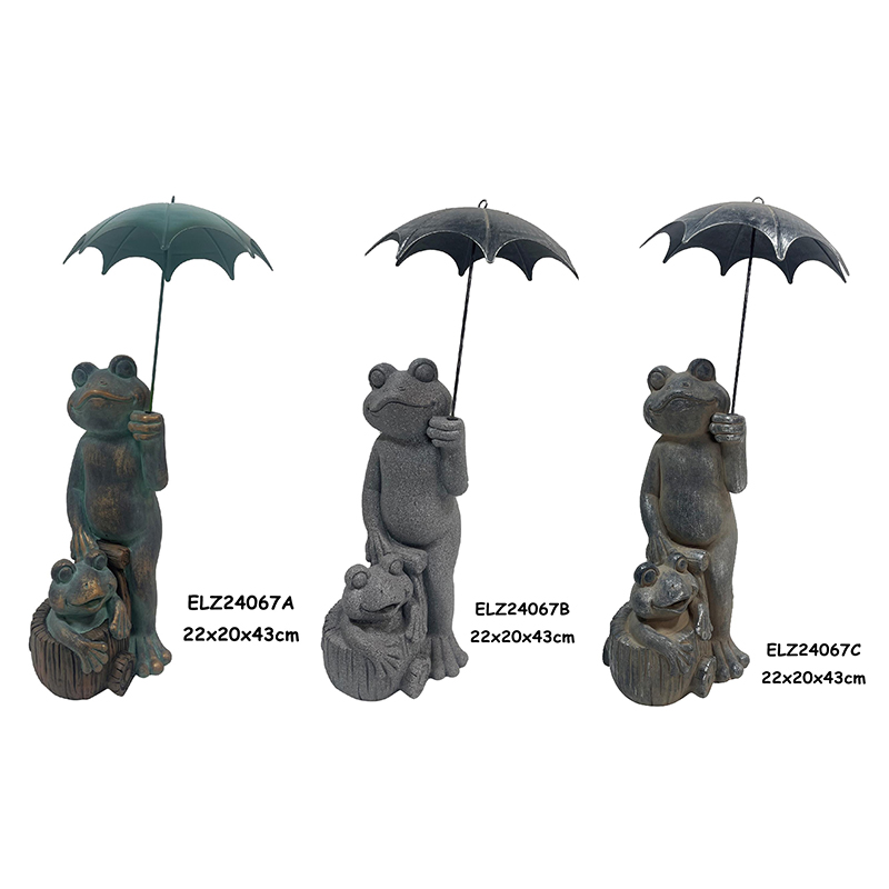 Granotes de disseny capritxós sostenint paraigües Llegint llibres descansant a les cadires de platja Casa i jardí De ( (5)
