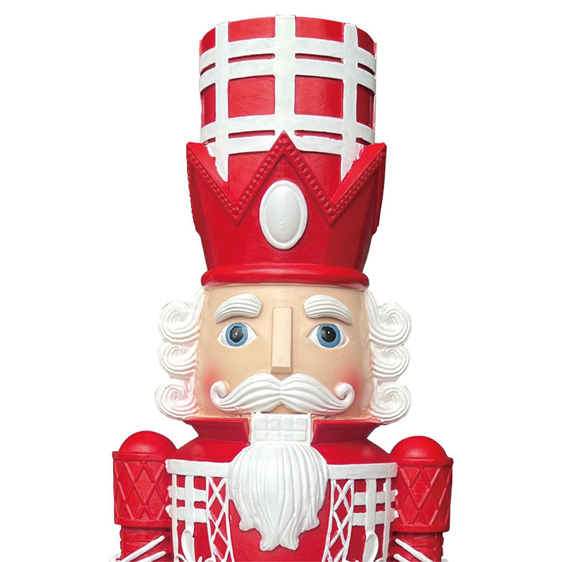 Classic Resin Nutcracker Figure Tabletop Holiday Decor Nutcracker Holding Plate  Christmas Decoration (5)